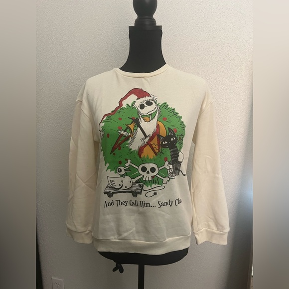 Disney Other - Disney Nightmare Before Christmas Large 6/7 Wreath Sweater Sandy Claws